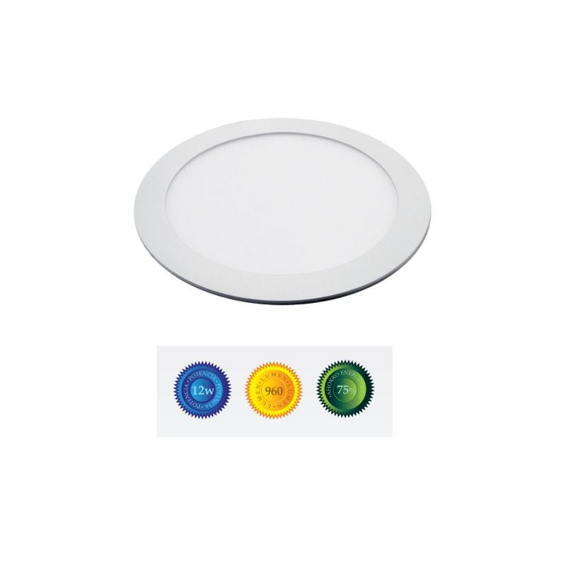 Downlight led empotrable redondo 12W luz blanca