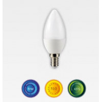 Bombilla led vela E14 6W luz blanca