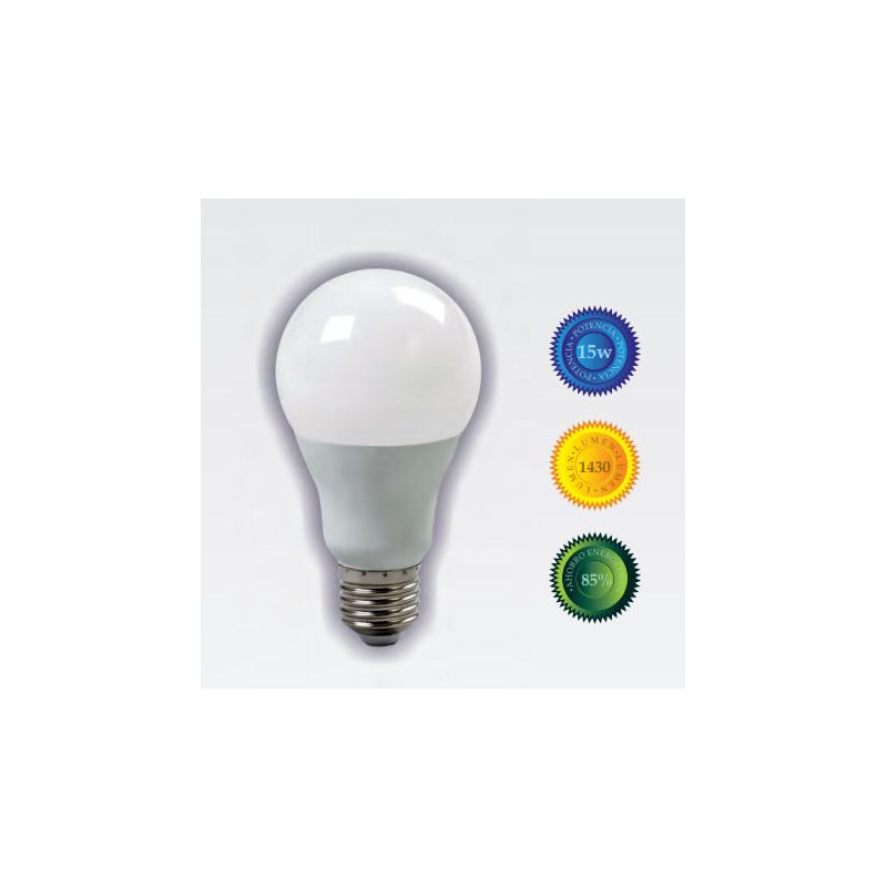 Bombilla led estandar E27 15W luz blanca