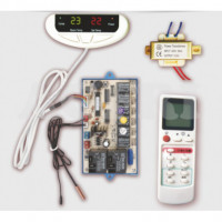 Kit universal sustitución de placa electrónica aire acondicionado con 6 relés de control.